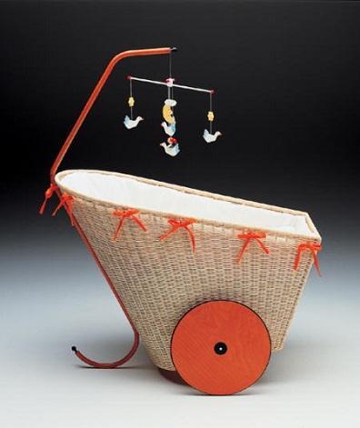 Cuna de fibras vegetales para bebés