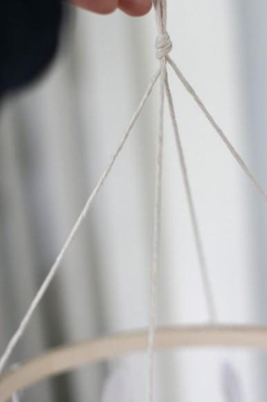 Diy: Móvil de circulos cosidos