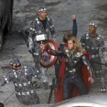 First pictures of Chris Evan and Chris Hemsworth fighting together on the 'Avengers' set