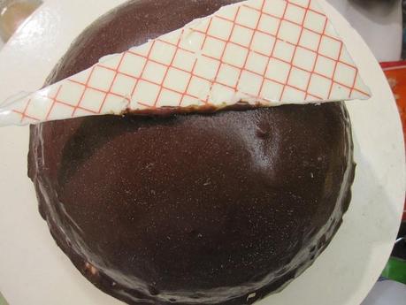 falso baño espejo de chocolate