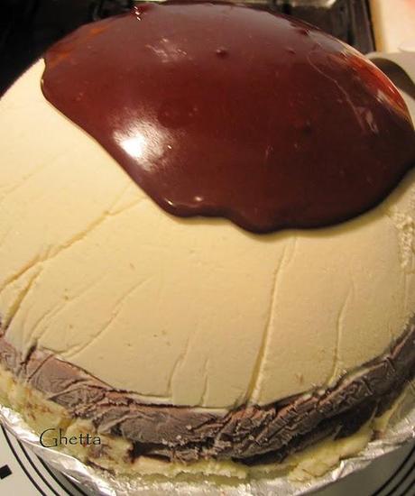 falso baño espejo de chocolate