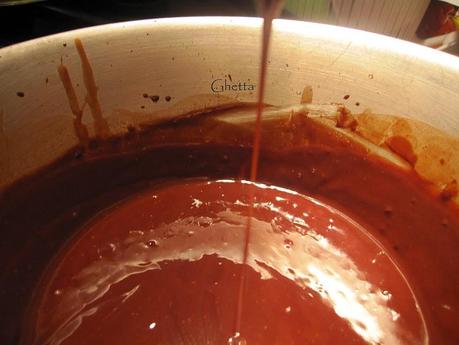 falso baño espejo de chocolate