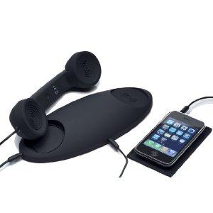 Native Union MM01 Moshi Moshi Retro Handset with weighted base for iPad 2, iPad, iPhone 4 4G 3GS 3G (AT&T and Verizon), iPod touch (2G 3G 4G), HTC Android EVO, Blackberry, Samsung Galaxy S, Droid (Soft Touch Black)