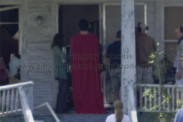 Henry Cavill en el set de Superman: Man of Steel