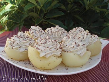 PERAS CON NUECES Y CHOCOLATE