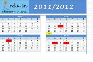 CALENDARIO ESCOLAR 2011-2012