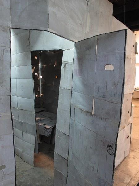 Curiosa casa de cartón