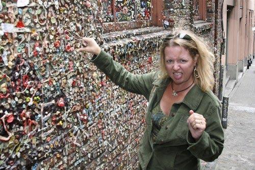 La pared de goma de mascar en Seattle