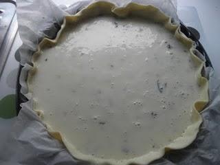 Tarta de queso a la hierbabuena