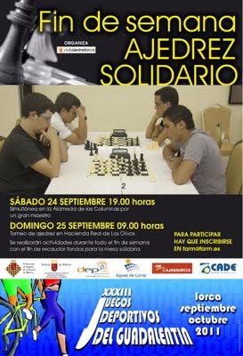 FIN DE SEMANA DE AJEDREZ SOLIDARIO – XXXIII JUEGOS DEPORTIVOS GUADALENTIN LORCA 2011