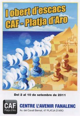 I ABIERTO DE AJEDREZ CAF PLATJA D’ARO 2011