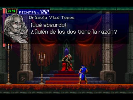 Akumajou Dracula X: Gekka no Yasoukyoku (versión japonesa de Castlevania: Symphony of the Night) de PlayStation traducido al español