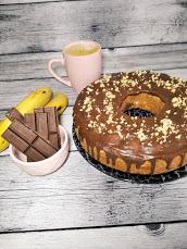 Como hacer bundt cake de plátano y chocolate fácil y delicioso