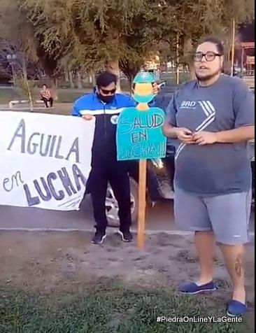 Autoconvocados de salud marcharon en Piedra del Águila