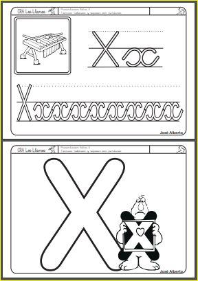 Aprendo a leer y a escribir. La X