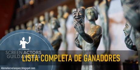 LISTA COMPLETA DE GANADORES DE LOS SAG AWARDS 2021 LISTA COMPLETA DE GANADORES DE LOS SAG AWARDS 2021