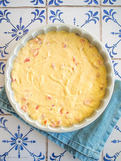 Bizcocho de queso y fresas Bizcocho de queso y fresas