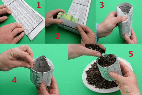 Cómo hacer maceteros de periódico para hacer crecer semillas
