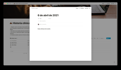 Plantilla para registrar las historias clínicas de psicoterapia en formato online Plantilla para registrar las historias clínicas de psicoterapia en formato online