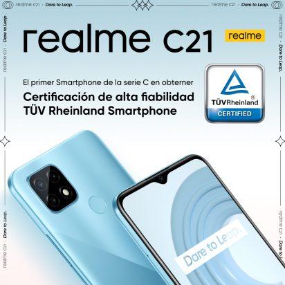 realme C21, la certificación TÜV Rheinland llega a la serie C realme C21, la certificación TÜV Rheinland llega a la serie C