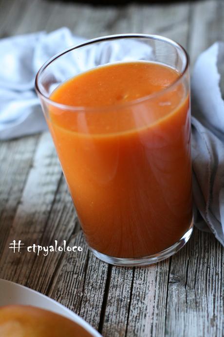 Smoothie de papaya, mango y zanahoria