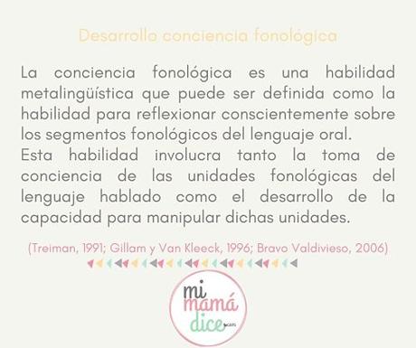 Desarrollo de la conciencia fonológica