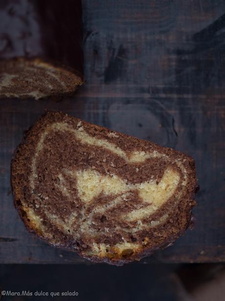 Bizcocho marmolado : Mary Berry`s Chocolate & Vainilla Marble Loaf