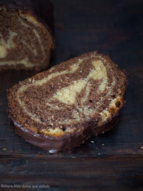 Bizcocho marmolado : Mary Berry`s Chocolate & Vainilla Marble Loaf