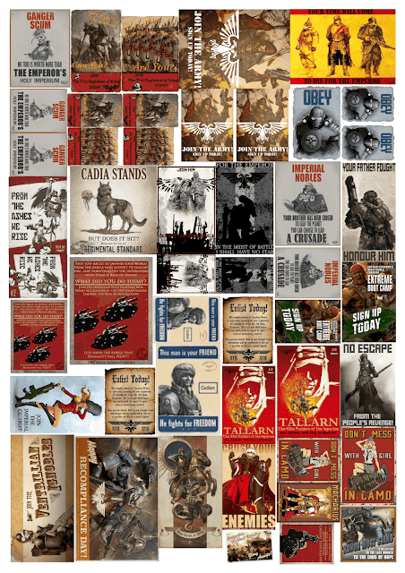 Carteles, señales y mas para Necromunda/W40K