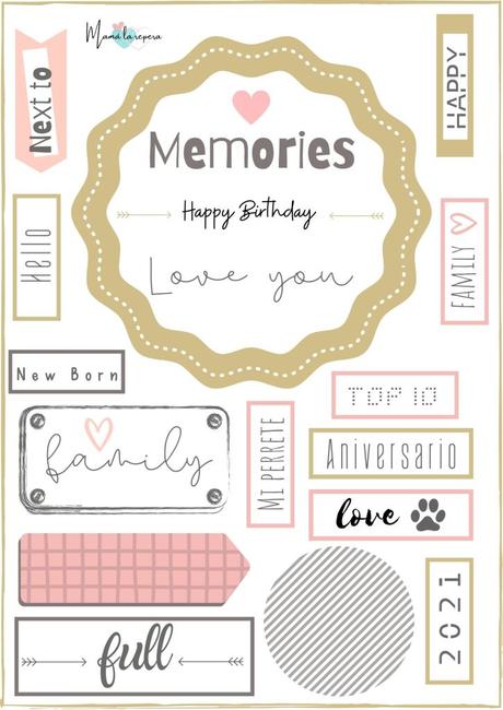 Scrapbooking – Diseños y etiquetas para imprimir