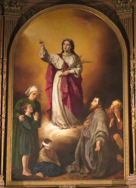 La pintura del pintor francés Paul Ratier en la Iglesia de Santa Lucía