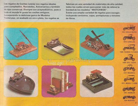 Catálogo Yesteryear de Matchbox del año 1970