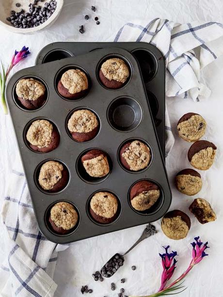 mini brookies | brownie y cookie en un mismo bocado el dulce perfecto: brownie y cookie