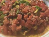 Tartar salmon salvaje aguacate tomate