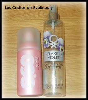 Desodorante en Spray 9.60 Woman Deliplus y Spray corporal Relaxing Violet Benetton