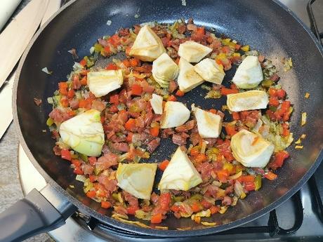 Arroz con alcachofas frescas, receta de temporada