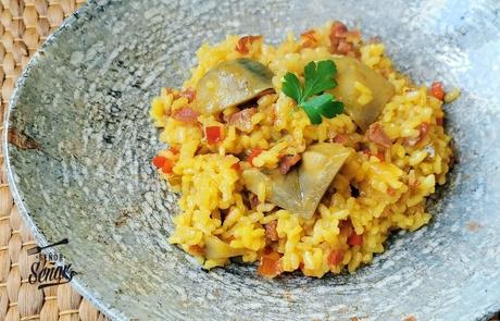 Arroz con alcachofas frescas, receta de temporada