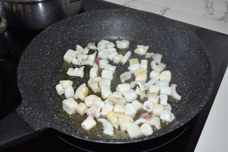 Arroz con berberechos y gambas rojas Arroz con berberechos y gambas rojas