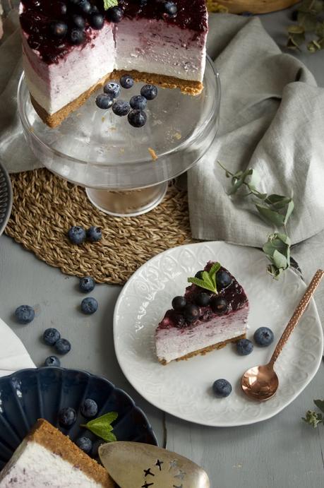 tarta-de-queso-con-mermelada-de-arandanos-sin-horno