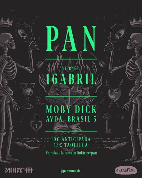 Concierto de Pan en Moby Dick este 16 de abril