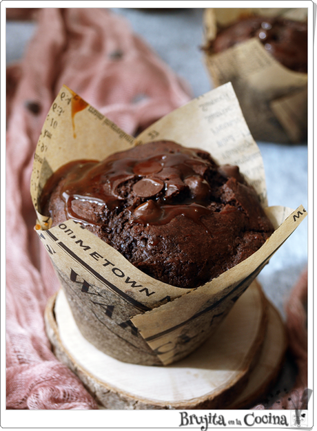 Muffins de chocolate y toffe