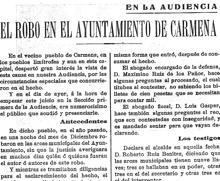 En 1916, roba en Carmena, huye a París y lo expulsan por espía En 1916, roba en Carmena, huye a París y lo expulsan por espía