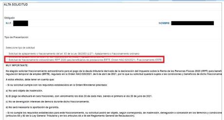 Como solicitar el fraccionamiento para afectados por ERTE si ya se ha presentado la declaración Como solicitar el fraccionamiento para afectados por ERTE si ya se ha presentado la declaración
