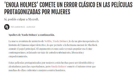 Enola Holmes, la hermana que también piensa de Sherlock