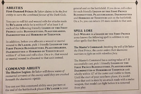 Filtrados perfiles, reglas y demás de Be'lakor (Y mas) Filtrados perfiles, reglas y demás de Be'lakor (Y mas)