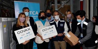 Llegada de vacunas COVID-19 a las Américas a través de COVAX