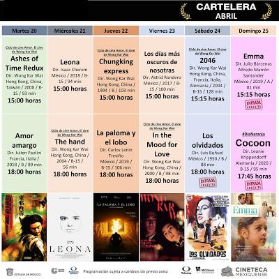 INVITA SECRETARÍA DE CULTURA Y TURISMO A DISFRUTAR DEL SÉPTIMO ARTE EN LA CINETECA MEXIQUENSE