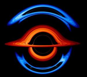 ¿Qué veríamos si un agujero negro supermasivo pasa frente a otro?