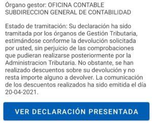 Estado de tramitación de la declaración de la renta: descuentos sobre la devolución Estado de tramitación de la declaración de la renta: descuentos sobre la devolución