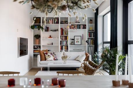 delikatissen white decor tiny apartment decor techos altos scandinavian decor nordic style iluminación nórdica grandes ventanales estilo nórdico decoración luminosa decoración escandinava bright decor big windows scandinavia  